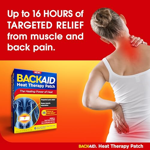 Backaid Heat Therapy Patch, Air-Activated Therapeutic Heat, Wide, 6 Count - size: 6 Count (Pack of 1)