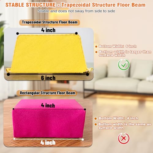 Marfula 6 FT / 8 FT / 9 FT Folding Gymnastics Beam Foam Balance Floor Beam - color: Gradual Rainbow, size: 6 Ft