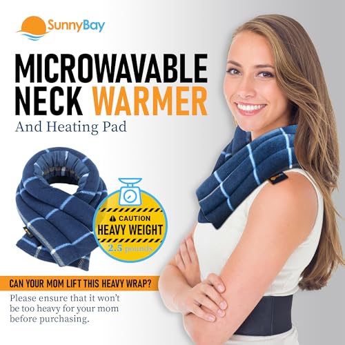 SunnyBay Heating Pad, Neck and Shoulder Wrap, 26x6 inch, Ocean Blue - color: Ocean Blue