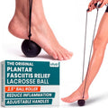 Vive Plantar Fasciitis Relief Lacrosse Ball – Massage Roller for Feet - Deep Tissue Trigger Point Massager Set for Arch Pain, Myofascial Release - Reflexology Muscle Knot Massager for Women, Men