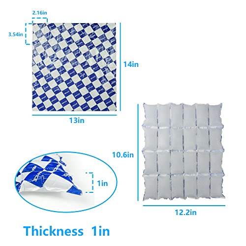 Reusable Dry Ice Packs for Shipping & Storage - Long Lasting Cold Packs for Lunch Box & Coolers - Ideal for Frozen Food & Drinks - style: 13"x14" 12 pcs(24 cells)