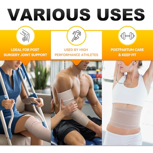 FRESINIDER Premium Elastic Bandage Wrap 6 Inch, 12 Pack, Hook and Loop - color: 12 Pack X 6 Inches