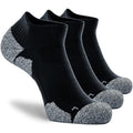 CWVLC Cushioned Athletic Ankle Compression Socks for Women Men 3/6 Pairs - color: 3-pairs Black, size: X-Large