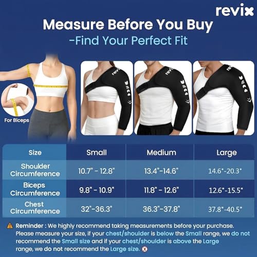 REVIX Ice Wrap for Shoulder & Arm, Reusable Cold Sleeve, M - style: Medium