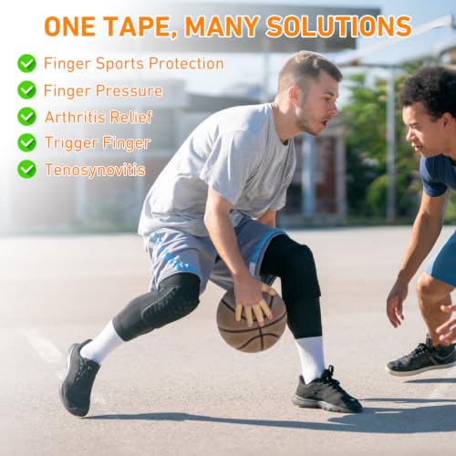 KTQUICK Precut Finger Kinesiology Tape, 40 PCS, 20% Stronger Adhesive,Beige - color: Beige