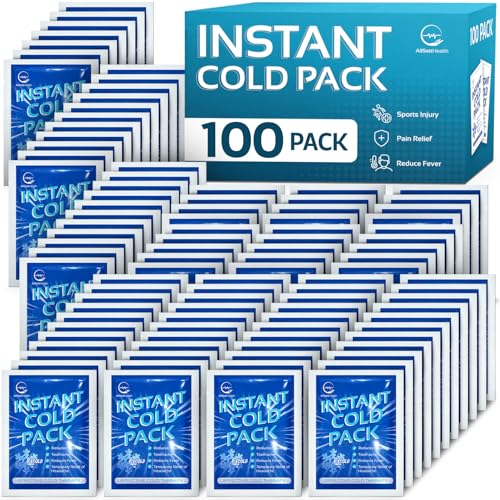 100 Pack Instant Ice Packs for Injuries, Disposable First Aid Cold Packs - size: 100 Pack (6" x 4.5")