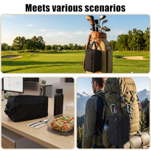 Leakproof Freezable Snack Bag Reusable Cooler Insulated Lunch Box - color: Black