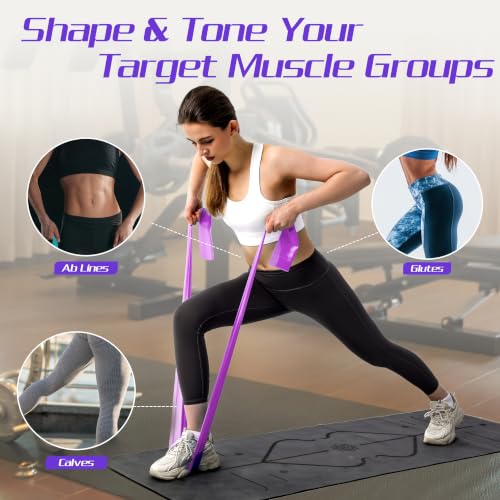 Resistance Bands for Working Out, Exercise,Physical Therapy, Yoga&Pilates - color: Gradient Pink