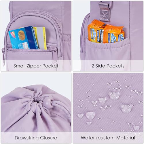 sportsnew 40oz Insulated Crossbody Water Bottle Sling Bag w/Phone Pocket - color: Purple