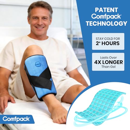 Comfpack Reusable Ice Pack for Calf, Shin, Eblow, 2 Hours Cold Therapy Warp
