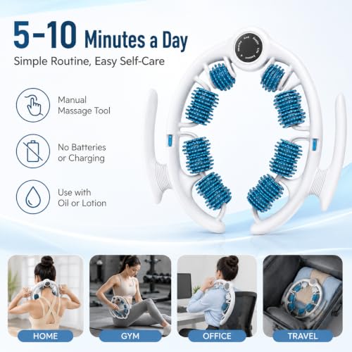 Anti Cellulite Massage Roller, Lymphatic Drainage Massager