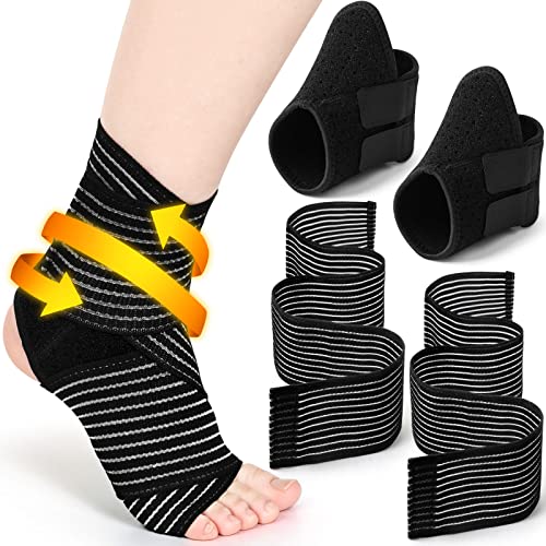 Junkin 2 Pairs Kid's Ankle Support Brace, Neoprene Sleeve, Black - color: Black