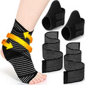 Junkin 2 Pairs Kid's Ankle Support Brace, Neoprene Sleeve, Black - color: Black