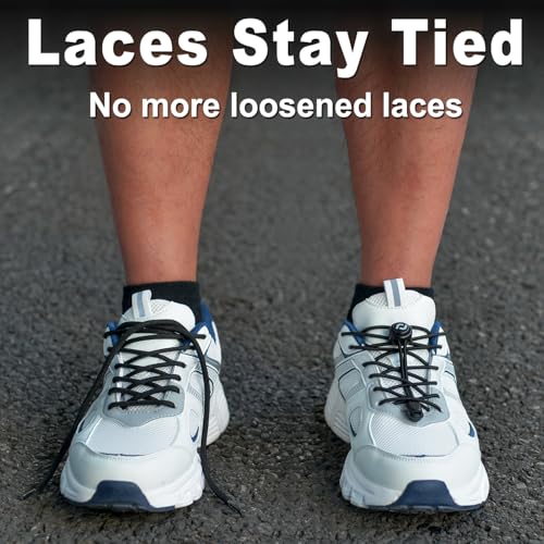 RJ-Sport Tieless Elastic Shoe Laces for Adults and Kids - color: Number 006 - Grey Reflective