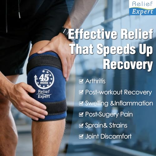 Relief Expert 45-Minute Knee Ice Pack Wrap,Long-Lasting Cold Therapy - style: 1 Pack