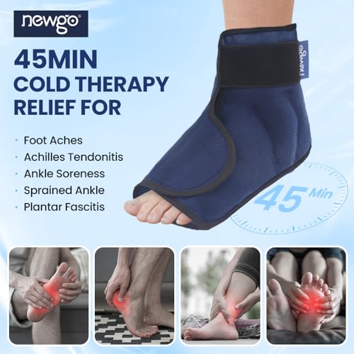 NEWGO Bundle of Foot Ice Pack and Formfitting Sock Achilles Tendon