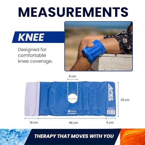 APEL Gel Cold & Hot Knee TE Gel Pack, Reusable Wrap, Flexible Compress Care - size: L / XL