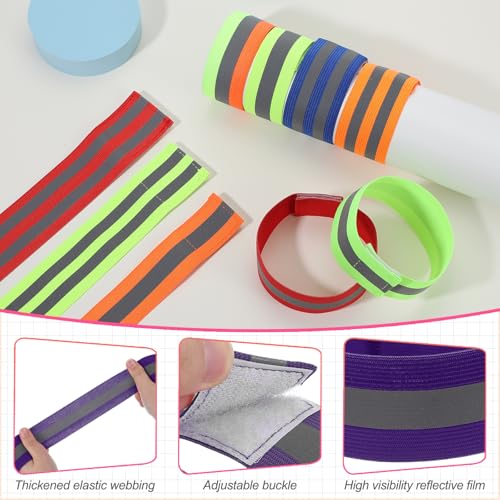 PATIKIL Reflective Bands for Wrist Arm Ankle Leg High Visibility Band - color: Purple