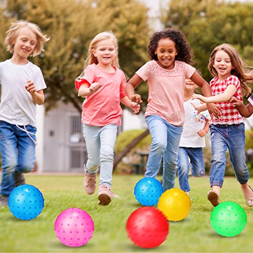 Jerify Knobby Balls Spiky Sensory Bouncy Balls Bulk - color: Multicolor