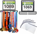 Race Bib & Medal Display Hanger – 40+ Medals, 100 Bibs, Bib Holder