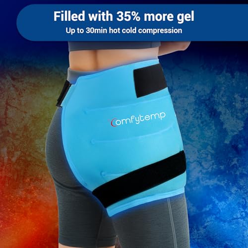 Comfytemp Hip Ice Pack Wrap and Small Gel Ice Packs for Injuries Reusable 2 Packs