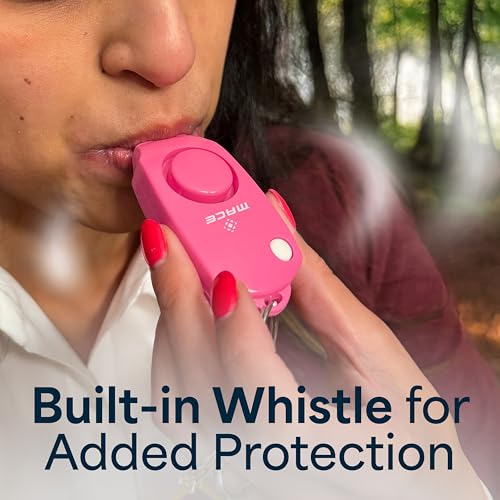 Mace Personal Safety Alarm - Loud 130db Siren, Built in Emergency Whistle, Easy On/Off Push Button Activation, Batteries Included, Personal Alarm for Women & Men - Neon Pink - color: Neon Pink (Alarm Only)