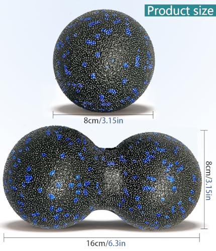 Peanut Massage Ball, Double Lacrosse Foam Roller for Physical Therapy, Firm