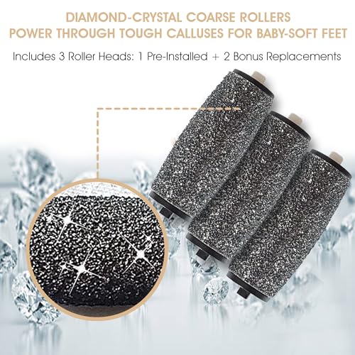 Powerful Electric Callus Remover Wand – Rechargeable Foot File, Grinder Removes Dead, Hard Skin & Calluses for Men & Women – Best Pedicure Tool for Soft, Smooth Feet