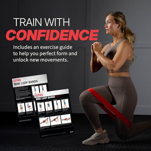 SPRI Mini Loop Bands Kit, Set of 3 - Light, Medium, Heavy Resistance Bands for Lower Body Workouts, Toning Muscles, and Exercise - size: (Pack of 3)