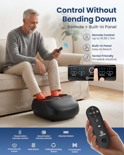 FSA Eligible Shiatsu Foot Massager with Heat,2026 Upgrade Pause Function