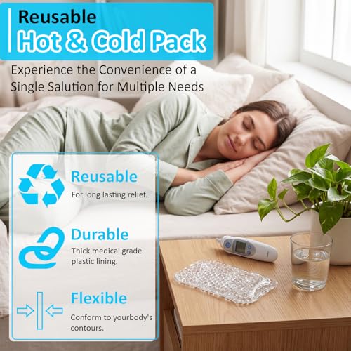 Trelaco 24 Pcs Clear Gel Bead Ice Pack 4 x 6 Inch Reusable Hot Cold Pack - color: Clear