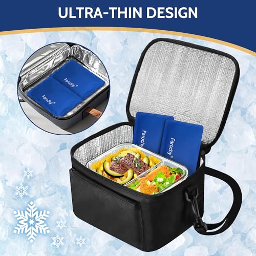 Reusable Ice Packs for Lunch Boxes, 4Pcs Soft Ice Packs for Cooler Gel Pack - color: Blue