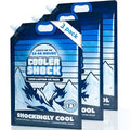 Cooler Shock Reusable Ice Packs for Cooler - Long Lasting Cold Freezer Packs for Coolers and Lunch Boxes - Cooler Ice Packs for Camping Gear, Fishing, Road Trips, Beach Must Haves - style: Large - With Handle - 3pk