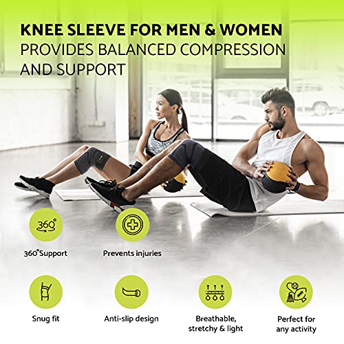GARNO Knee Brace for Women and Men: Pain Relief Support for Running, Arthritis, Meniscus Tear, ACL - Patellar Tendon Compression Sleeve with Strap IT Band Stabilizer - size: Large