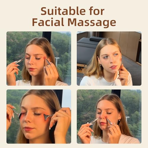 NHO 2-in-1 Acupuncture Pen,Fascia Blaster for Pain Relief, Stainless Steel Gua Sha Scraper & Acupressure Massage Pen, Dual-Ended Fascia Release Tool for Muscle, Neck, Face, Plantar Fasciitis Relief - size: 1 Pack