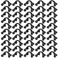 TrelaCo 50 Pack Four Point Massage Tools Palm Shaped Handheld,Black - color: Black