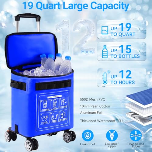 Portable Ice Machine for Knee After Surgery, Cold Therapy Machine w/Wheels