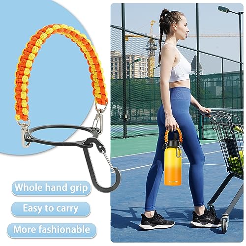 KXIAOCHEN Insulated Water Bottle with Strap, 48-Hour Cold, 2 Lids - color: Mango Yellow, size: 32 Ounces