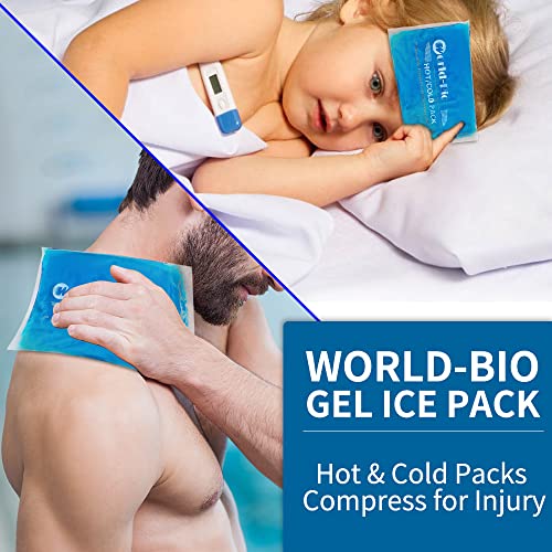 Soft Gel Cold Packs for Injuries, 4 Pack, Reusable Small Ice Packs - color: 5.5" X 5.1" - 4 Ice Packs