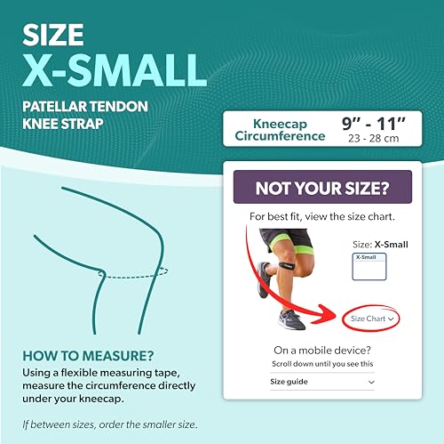 BraceAbility Patellar Tendon Support Strap - Knee Stabilizer Brace with Adjustable Band for Patella Tendonitis, Osgood Schlatter, Soccer, Basketball, Running, Jumper's Knee, Tennis, Volleyball (XS) - size: X-Small