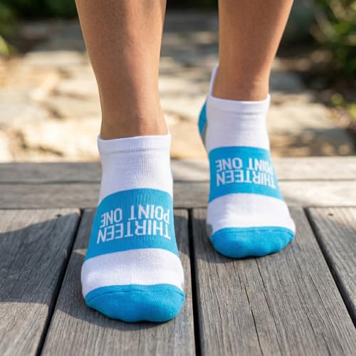 Gone For a Run Motivational Ankle Running Socks - Affirmation Runners Gifts - color: 13.1 (Baby Blue)