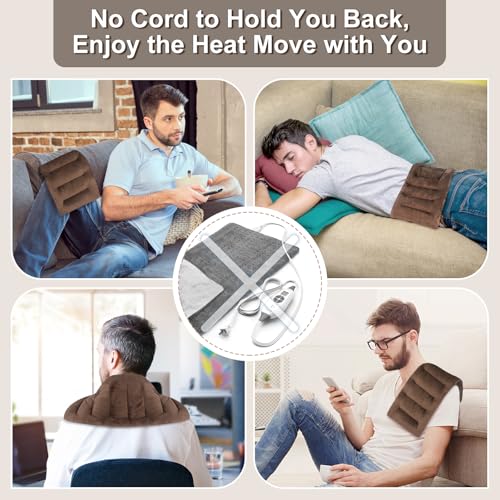 SuzziPad Microwave Heating Pad for Muscle Soreness Fatigue, 7"X16", Brown - color: Brown