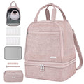 Derbiedersinn Breast Pump Bag, Compatible with Spectra Pumps, Insulated Carrying Case with Cooler for Milk Storage, Travel, Work, Daycare，Pink - color: Pink