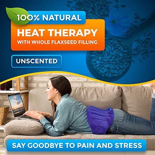 Microwavable Extra Large Heating Wrap for Lower Back, Waist, Stomach, and Shoulder – Moist Heat Therapy Pad for Instant Pain Relief in Case of Aches, Muscle Spasms, Slipped Discs, and Surgery Recovery