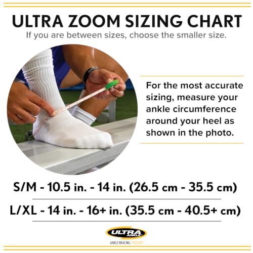 Ultra Zoom Hinged Sports Ankle Brace – Sprained Ankle Recovery & Prevention - color: White, size: Small/Medium