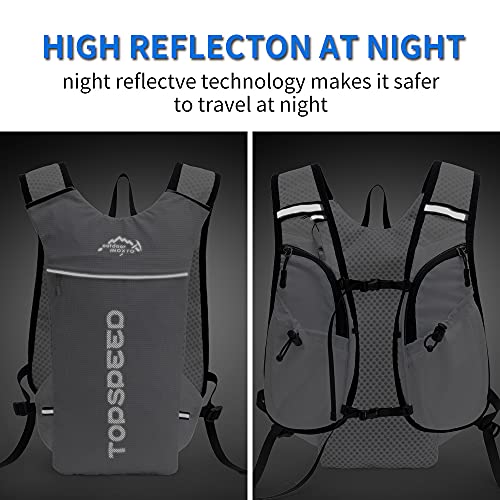 INOXTO Running Hydration Vest Backpack,Lightweight Insulated Pack with 1.5L Water Bladder Bag Daypack for Hiking Trail Running Cycling Race Marathon for Women Men - color: White