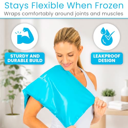 Arctic Flex Reusable Gel Ice Pack for Injuries with Straps (24" x 11") - size: 2X-Large (Pack of 1)
