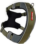 EzyDog X-Link Dog Harness, No Pull Design with Front D-Ring - Medium, Olive - color: Olive, size: Medium