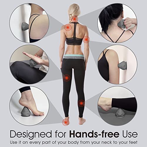 Solacium Mountable Massage Therapy Tool - Multi-Surface Suction Cup Wall Massage Tool for Sore Muscles, Myofascial Release, Stress Relief, Trigger Point and Deep Tissue Massage (Gray) - color: Gray