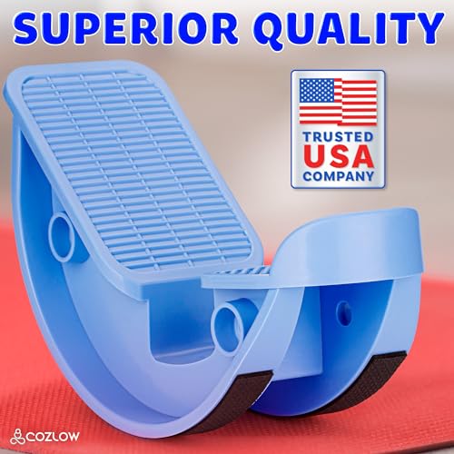 Cozlow Calf Stretcher & Foot Rocker (Blue), Effective Feet Stretching for Ankle Strengthening & Enhanced Flexibility, Pain Relief for Plantar Fasciitis, Achilles Tendonitis, Heel Spurs & Tight Calves